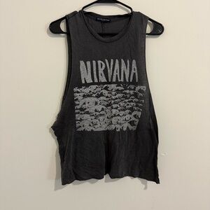 Nirvana Sleeveless Graphic Tank Brandy Melville